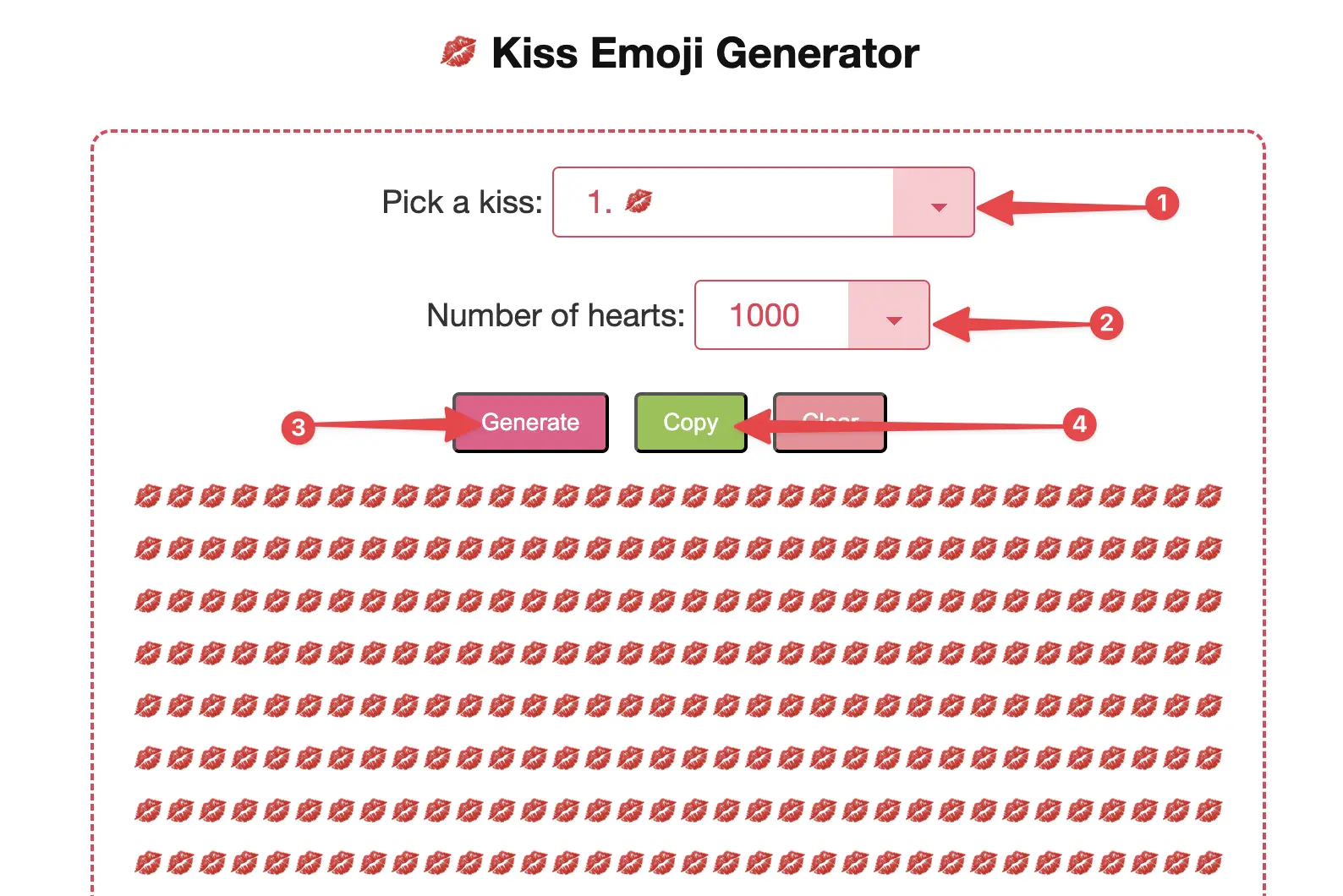 kiss emoji generator