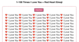 I Love You 1 to 100 Times – Copy And Paste ♥️😘💜