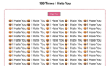 I Hate You 🤬 100 Times – 𝗖𝗼𝗽𝘆 𝗔𝗻𝗱 𝗣𝗮𝘀𝘁𝗲 😡 🤨 😠 😒